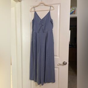H&M Satin Blue Jumpsuit